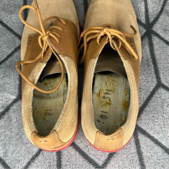 Cole Hann Men's Tan Suede Leather Oxford Lace Up Dress Shoes with Red Bottom - Picture 6 of 7